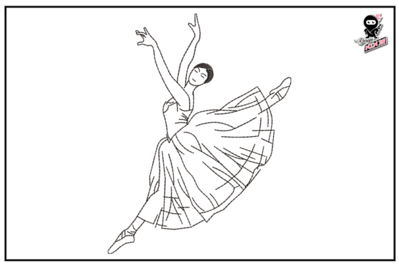 Ballerina Outline Redwork Embroidery Review