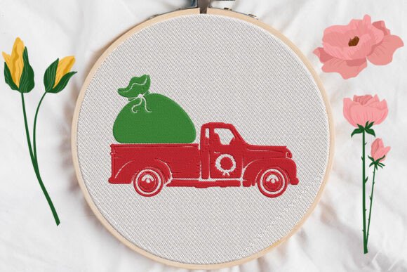 Christmas Gift Bag Truck Embroidery Design Review