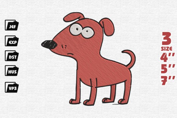 Cute Red Dog Embroidery: A Designer’s Review