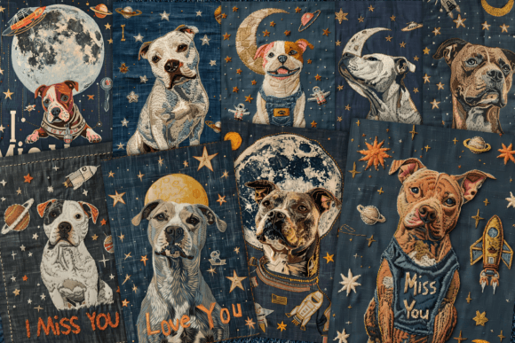 Embroidery Cute Pitbull Dog Pages Review