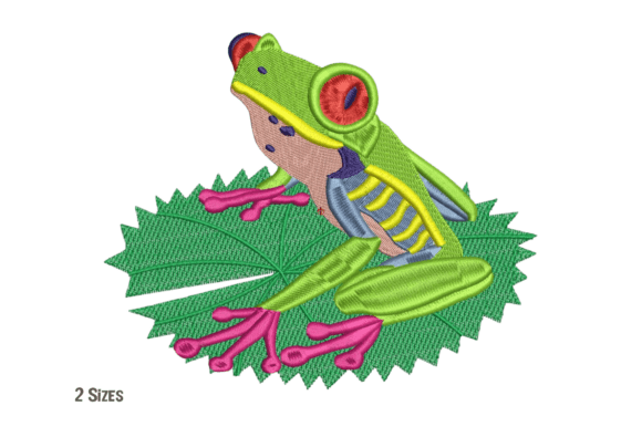 Frog Sitting on a Leaf Embroidery Design Review