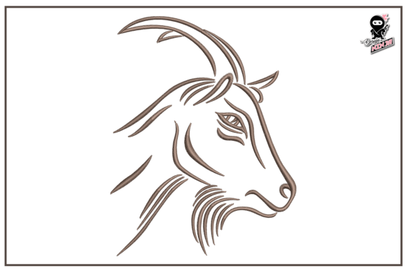 Goat Portrait, Farm Animal Embroidery Review