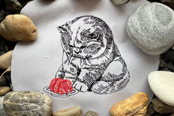 Japanese Cat Machine Embroidery Design Review