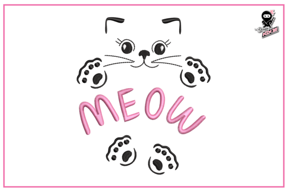 Meow - Cute Cat Silhouette Embroidery Review