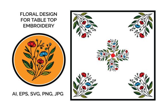 Reviewing Floral Design for Table Top Embroidery