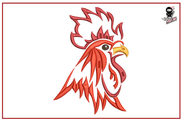 Rooster Portrait Embroidery Review